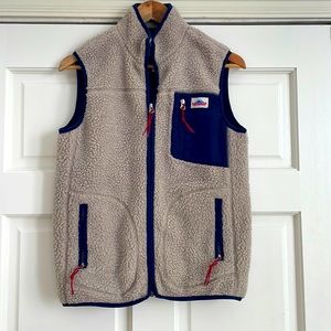 Penfield Teddy Vest with Navy Trim